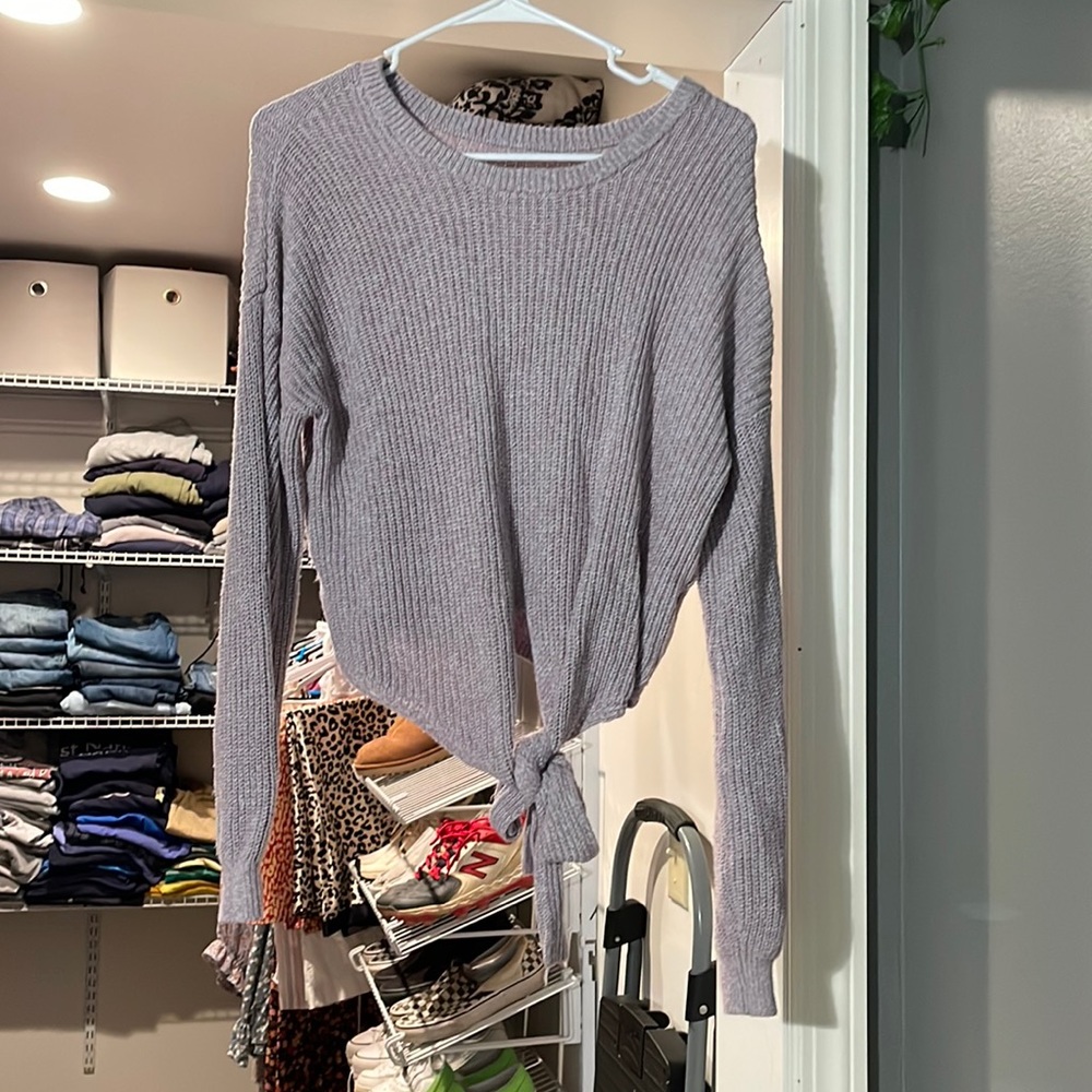 Hollister tie front sweater